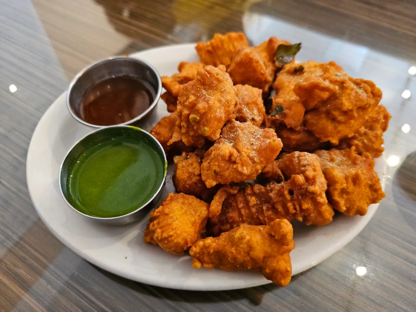 Fish Pakora - Crispy fried fish fritters at Krishna's Dosa Grill Regina